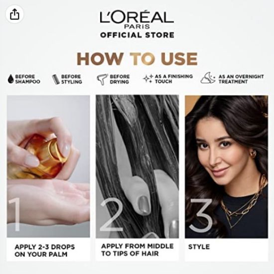 صورة لوريال باريس زيت لتجميل الشعر -لشعر الجاف – 100 مل