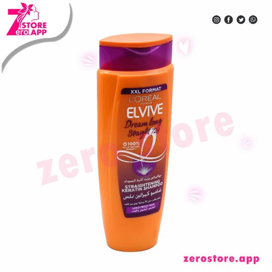 صورة لوريال إيليفيف شامبو كيراتين ملمس للشعر الطويل و المجعد - 400 مل 