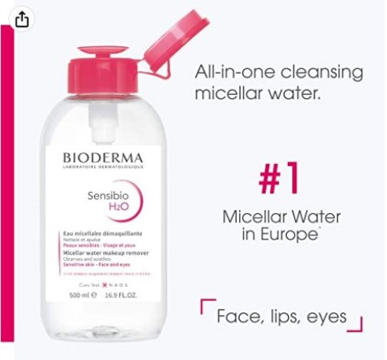 صورة بيوديرما سينسيبو  H2O بحجم  250 مل 