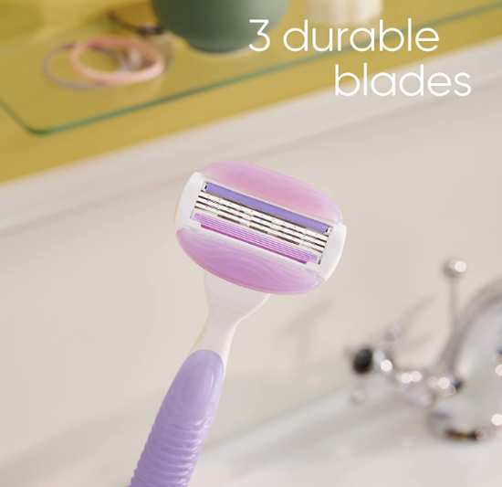 صورة جيليت شفرات حلاقة غيار لماكينة فينوس بريز للنساء ، 4 قطع – موف