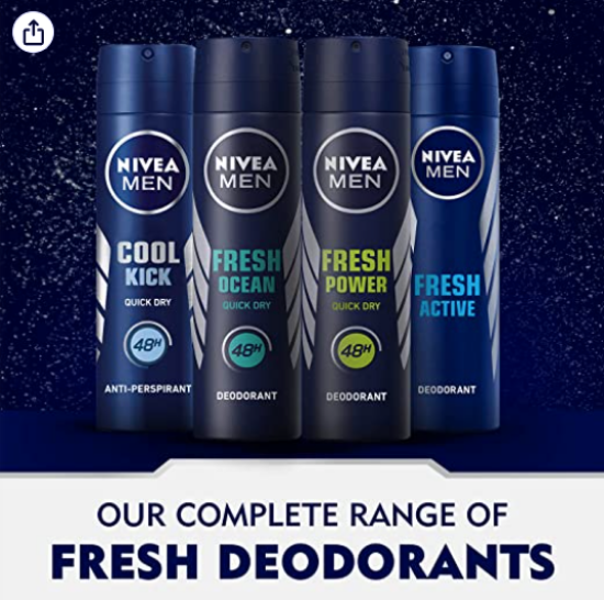 صورة نيفيا اسبراى فريش باور مضاد للتعرق للرجال ، رائحة منعشة، 150 مل