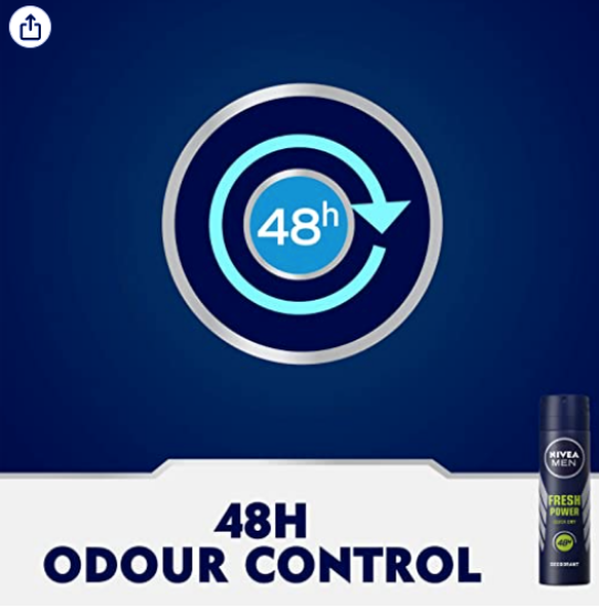 صورة نيفيا اسبراى فريش باور مضاد للتعرق للرجال ، رائحة منعشة، 150 مل