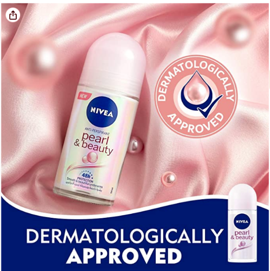 صورة نيفيا رول اون مزيل العرق بيرل اند بيوتي من 50 مل