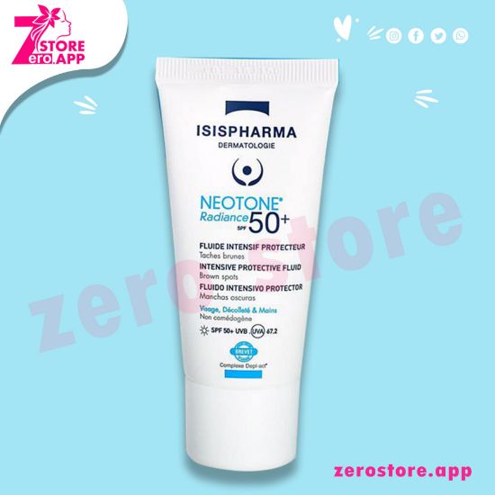 صورة إيزيس فارما نيوتون راديانس سائل واقي للبشرة بعامل حماية من الشمس بدرجة 50 للبقع البنية – 30 مل