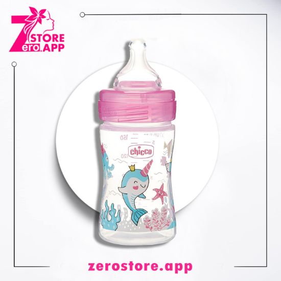 صورة تشيكو ببرونة ويلنس بلاستيكية بطيئة التدفق مع حلمة سيليكون ، 150 مل،