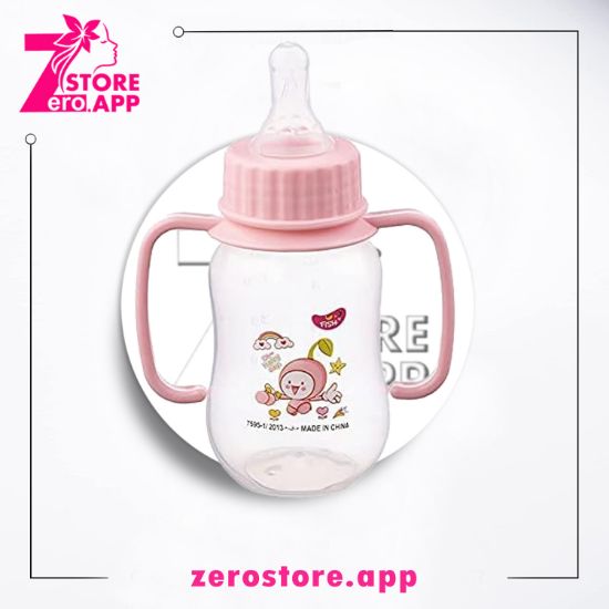 صورة ليتل فيش ببرونة بولي بروبيلين بمقابض ، 150 مل -بينك