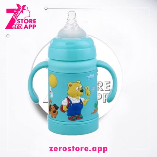 صورة  فيش ببرونة زجاج بايركس مع غطاء حافظ للحرارة ومقبض ومنظم سائل  180 مل - بيستاج