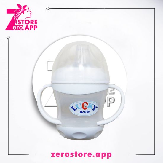 صورة لاكي كوب الأطفال بحلمة سيليكون ويدين  - ابيض