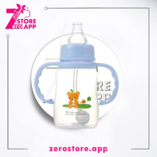 صورة بابى ببرونة زجاجية مقاومة للحرارة   - 180 مل - ازرق