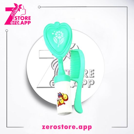 صورة لكى بيبى فرشاة  للأطفال مدمجة جرس جديد لطيف على شكل قلب  - اخضر