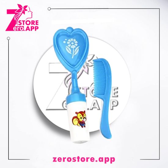 صورة لكى بيبى فرشاة  للأطفال مدمجة جرس جديد لطيف على شكل قلب  - ازرق