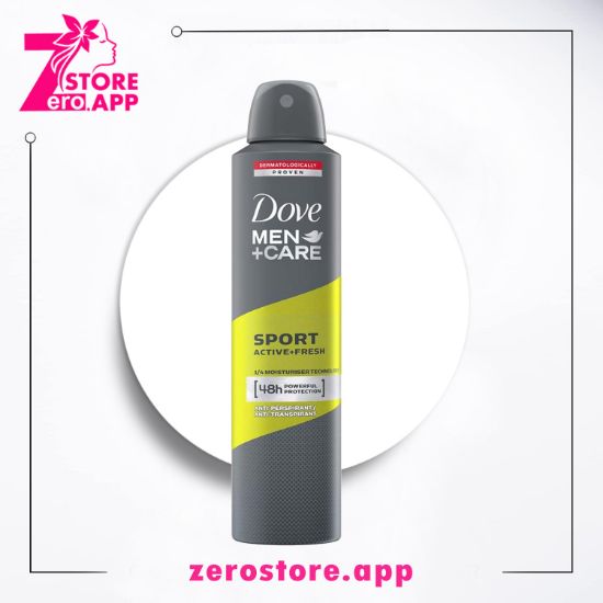 صورة دوف اسبراى رجالى سبورت اكتيف وفريش عديم الرائحة، للرجال، 250 مل