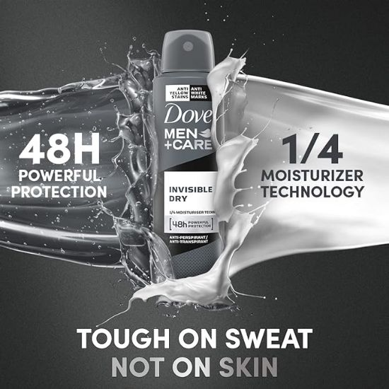 صورة دوف اسبراى رجالى  مزىل العرق انفيزيبل دراي سبراي، عديم الرائحة 250 مل 