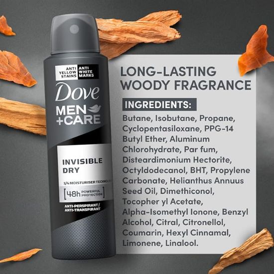 صورة دوف اسبراى رجالى  مزىل العرق انفيزيبل دراي سبراي، عديم الرائحة 250 مل 