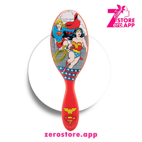 صورة ويت براش فرشاة فك تشابك الشعر بطباعة بتصميم جاستس ليج على شكل وندر ومان وسوبر جريل