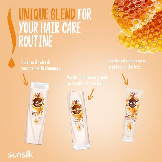 صورة صانسيلك شامبو ضد تقصف الشعر بالعسل  - 350 مل 