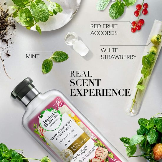 صورة  هيربل اسينسيز شامبو بالفراولة البيضاء والنعناع 400 مل 