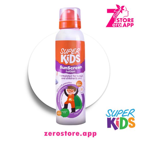 صورة سوبر كيدز صن سكرين لوشن واقي من الشمس بعامل حماية من اشعة الشمس بدرجة SPF 50
