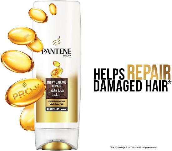 صورة بانتين بلسم عناية ميلكي لاصلاح للشعر التالف - 360 مل