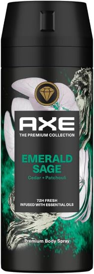 صورة أكس إسبراي للجسم مزيل للعرق بخاخ الجسم ذا بريميوم كوليكشن للرجال - اكس بلون اميرالد سيج لرائحة الدقيقة ومزيل عرق للحماية من الروائح الكريهة لمدة 72 ساعة 150 مل