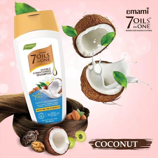 صورة شامبو مرطب مزدوج بجوز الهند من مجموعة 7 زيوت في واحد 100 مل امامي