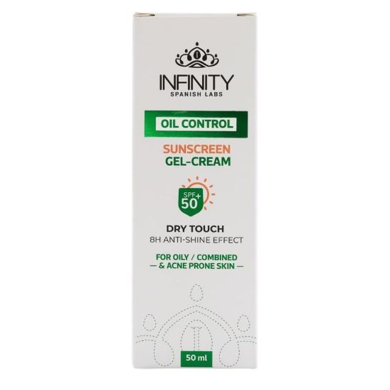صورة انفينيتي كريم جل واقي من الشمس والتحكم في زيت البشرة  50 مل