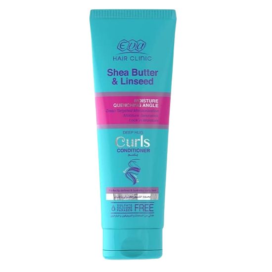 صورة بلسم الشعر المجعد هير كلينيك بزبدة الشيا وبذور الكتان 230 مل من ايفا