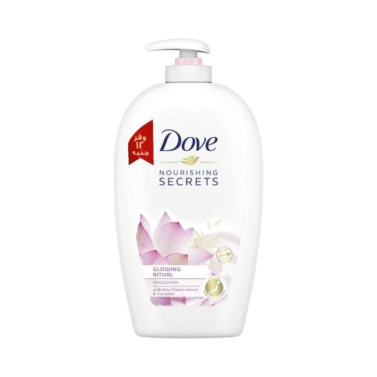 صورة غسول اليدين المرطب نوريشينج سيكريتس من دوف مصنوع مستخلص زهرة اللوتس وماء الأرز لأيدي ناعمة وملساء وبشرة مشرقة 500 مل