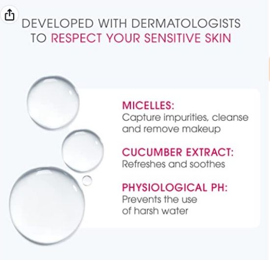 صورة بيوديرما سينسيبو  H2O بحجم  100 مل 