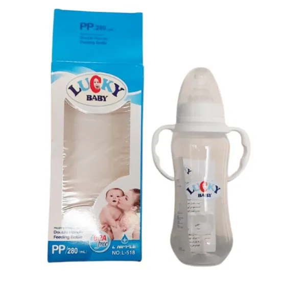 صورة ببرونة بلاستيك من لاكي بيدين 280 مل – أبيض