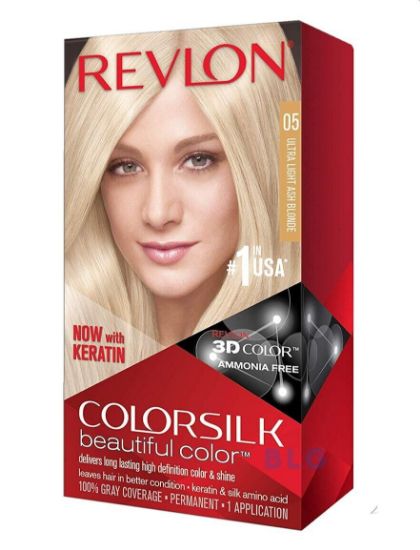 صورة صبغة شعر ريفلون كولور سيلك الدائمة ثلاثية الأبعاد، لون أشقر رمادي فاتح للغاية رقم 05 (عبوة واحدة)